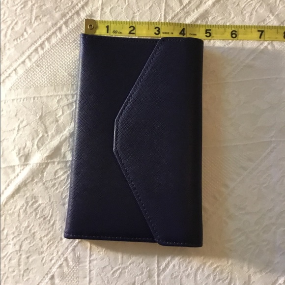 Navy Blue PVC Travel Wallet - Picture 4 of 7